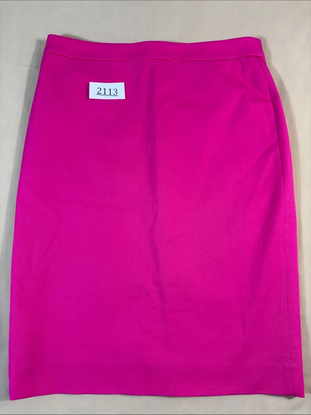 J.Crew No. 2 Pencil Skirt Size 4 Bi-Stretch Cotton Fuchsia Pink Vibrant NWT